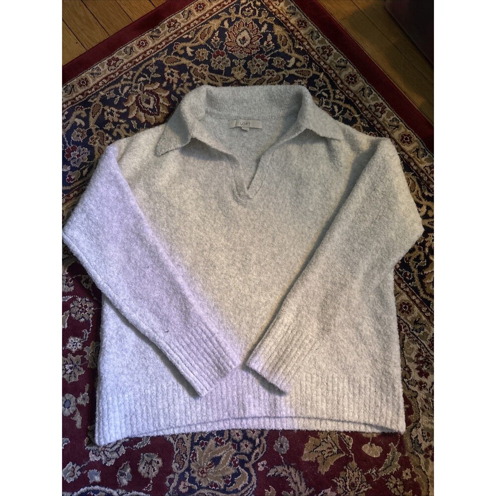 White Loft Collared Sweater Size Medium